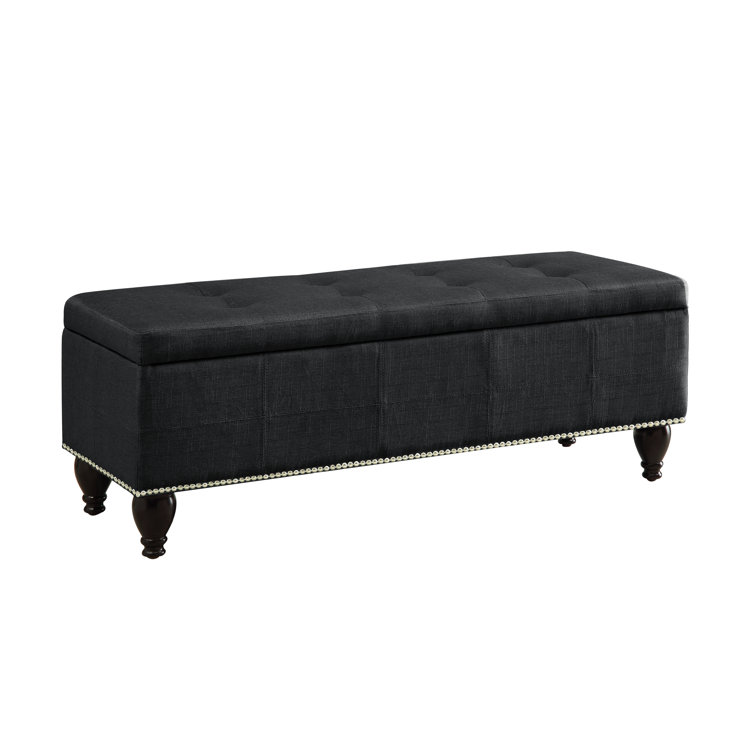 Lark Manor Mariposa Upholstered Flip Top Storage Bench & Reviews